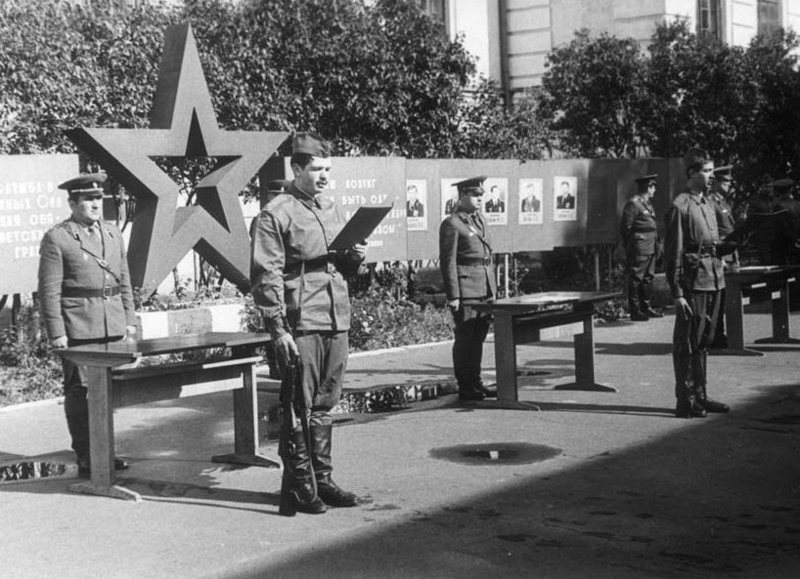 А вот и принятие присяги СССР, армия, архив, военные сборы, интересно, фото