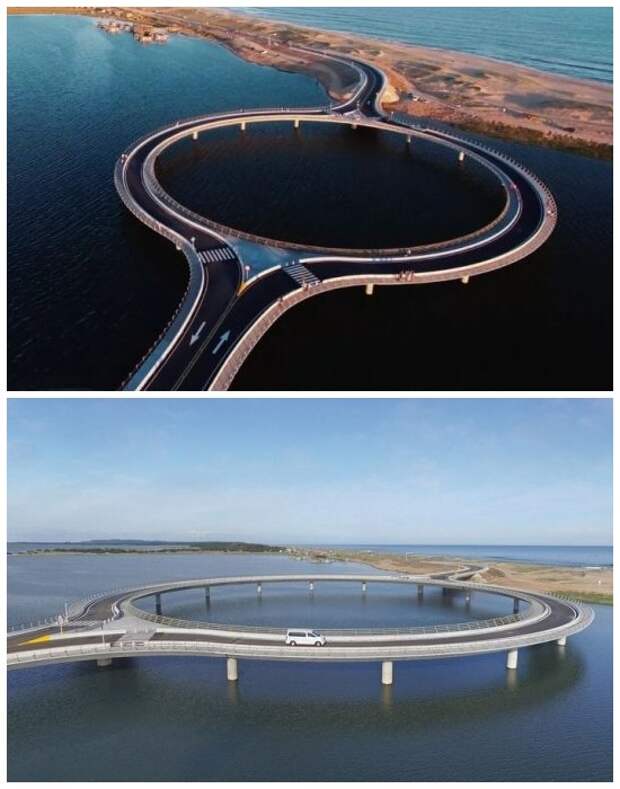 Круглый мост Round создан лишь для того, чтобы водители не превышали скорость (Уругвай).