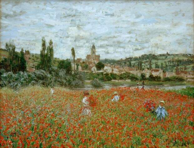 Claude Monet, "Poppy Field near Vetheuil", 1879
