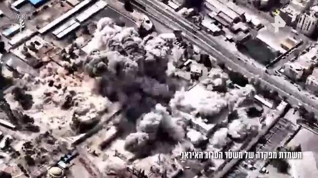 ЦАХАЛ показал кадры разрушительных авиаударов по центру Тегерана