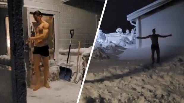 Ибрагимович показал, как в одних трусах упал в снег: видео