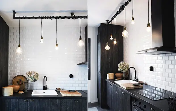 Светильники на проводах преобразят пространство. Светильники на проводах преобразят пространство.