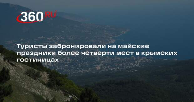 Минтуризма Крыма: на майские праздники уровень бронирования отелей составил 27%