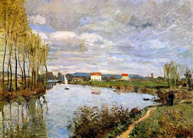 Sisley Alfred The Seine at Argenteuil Sun. Сислей, Альфред