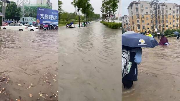 Воды по колено в Бэнбу (Аньхой, восток Китая; 21 июня)