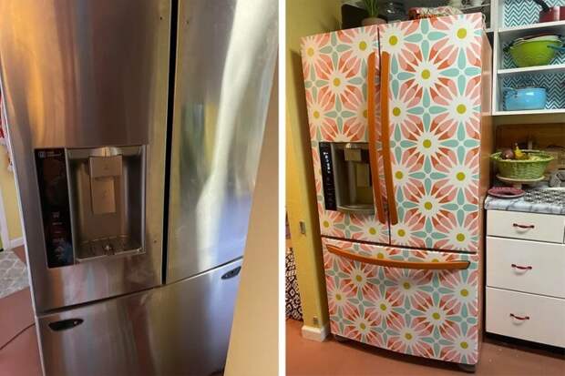 12. Моя дочь сделала дизайн холодильника более жизнерадостным