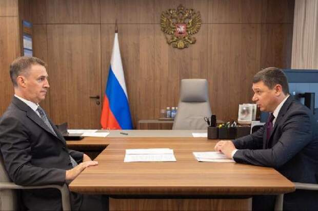 Евгений Первышов и Дмитрий Патрушев обсудили развитие сельского хозяйства и вопросы экологии в области
