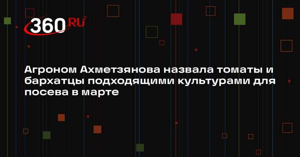 Агроном Ахметзянова назвала томаты и бархатцы подходящими культурами для посева в марте
