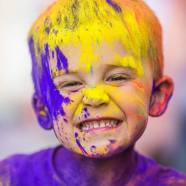 Holi Festival of Colors в красочных портретах Томаса Хока (Thomas Hawk)