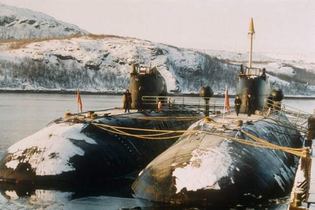 1992. 1 марта. Подводные лодки класса «Тайфун» в Мурманске