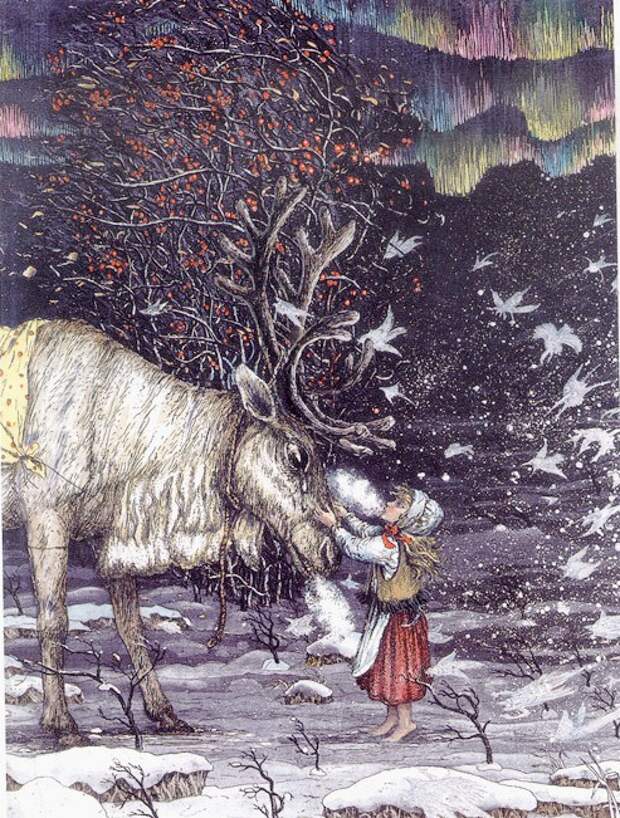 Ганс Христиан Андерсен - Снежная королева (иллюстрация Бориса Диодорова)