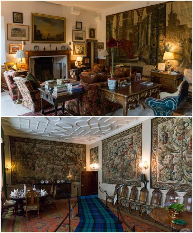 Историческая достопримечательность сохранила атмосферу XVII века, того времени, когда он последний раз перестраивался (Cawdor Castle, Шотландия).