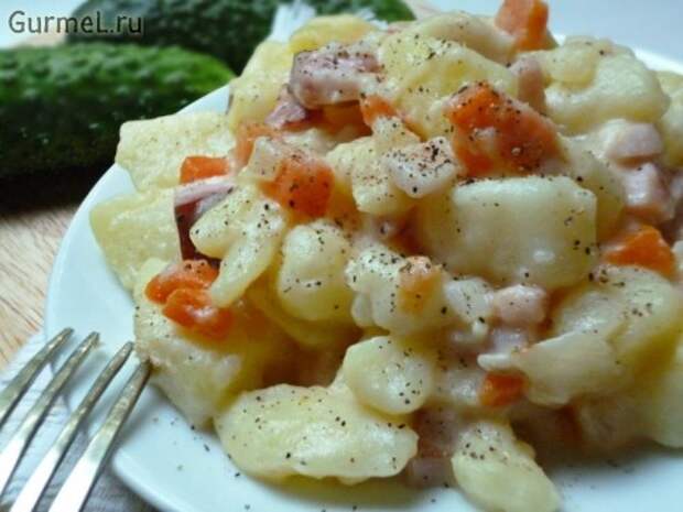 P1110607 500x375 Картофель с сыром и беконом   Gurmel