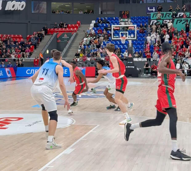 Баскетбол. Единая лига ВТБ. Победа «Локомотив-Кубань» над «Пармой»