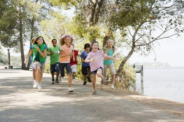 Kids running summer camp