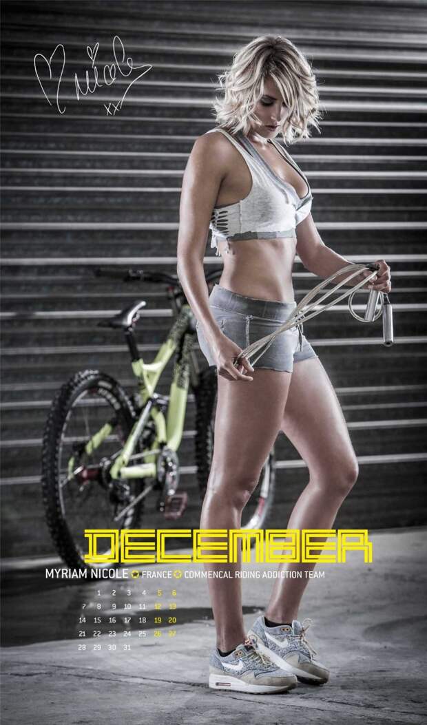 Профессиональные спортсменки в велосипедном календаре Cyclepassion calendar 2015 - Myriam Nicole / Мириам Николь