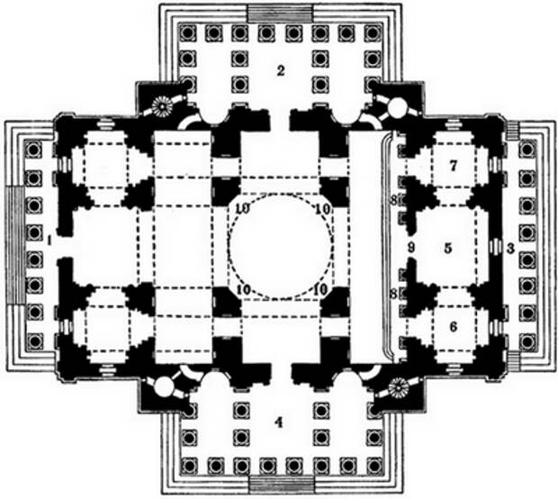 Plan_of_St._Isaac's_cathedral (400x358, 64Kb)
