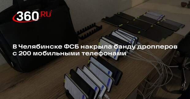 В Челябинске ФСБ накрыла банду дропперов с 200 мобильными телефонами