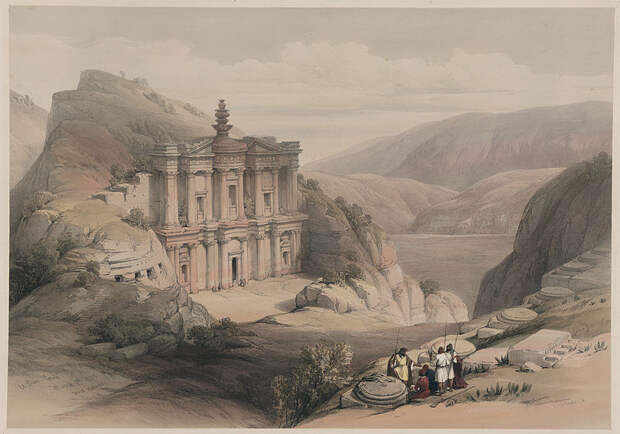 Файл: David Roberts-эль-Дейр, Petra (8 марта 1839) JPG.