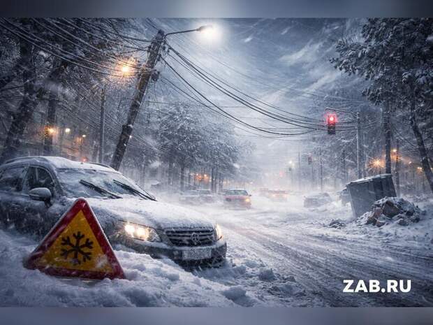 Сильный ветер, метель и гололёд ожидаются в Забайкалье сегодня