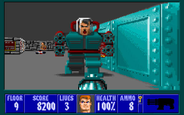 Wolfenstein 3D - Перекачанный робо-Гитлер