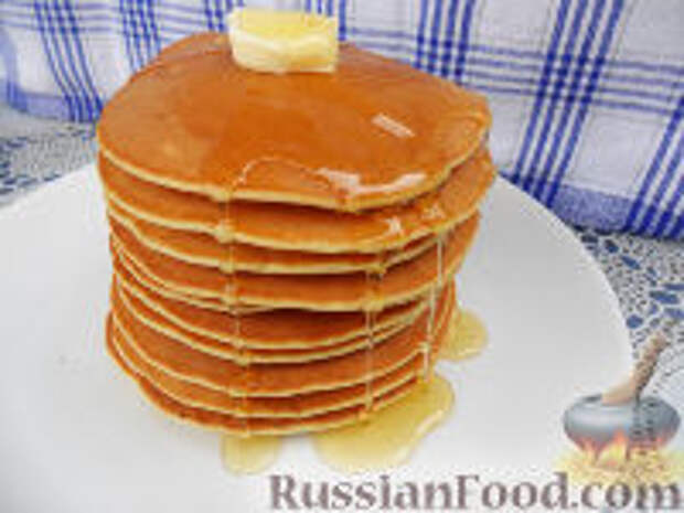 Фото к рецепту: Американские блинчики (pancakes)