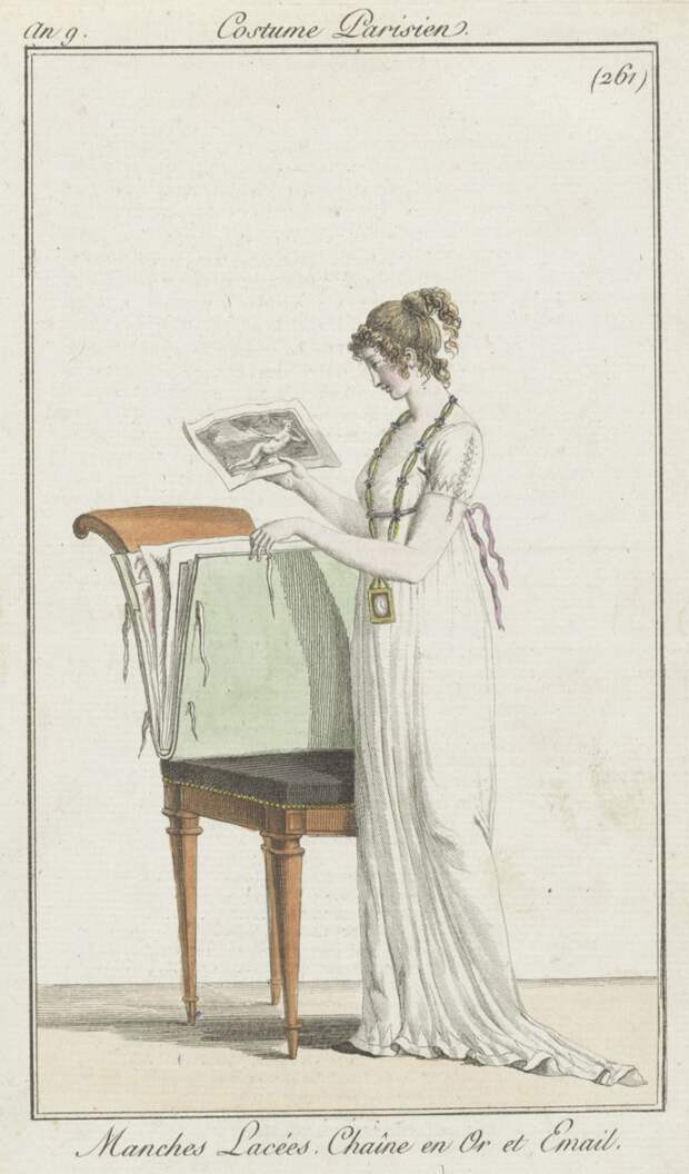 Модная гравюра из серии "Costume Parisien", 1800. (сс) Wikimedia Commons