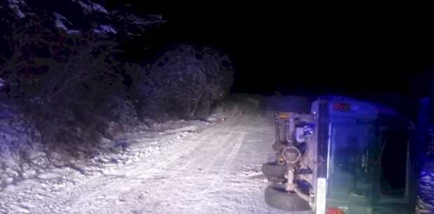 Водитель без прав сел за руль и перевернулся в горах Алтая