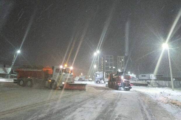 В Туле коммунальные службы ликвидируют последствия снегопада