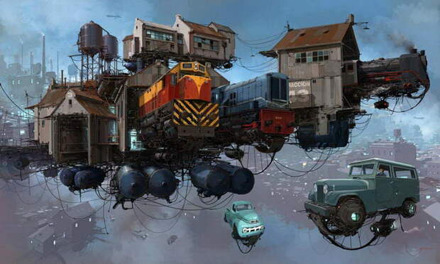 Летающие машины в иллюстрациях Alejandro Burdisio Летающие машины в иллюстрациях Alejandro Burdisio