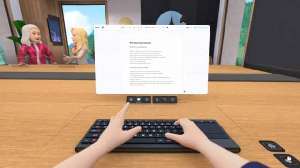 Facebook Workrooms, рабочий стол