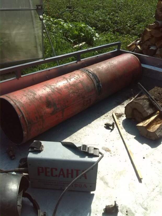 Труба из газовых баллонов своими руками Труба из газовых баллонов своими руками
