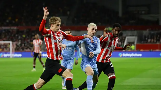 «Манчестер Сити» обыграл «Брентфорд» и одержал 10-ю победу подряд в АПЛ