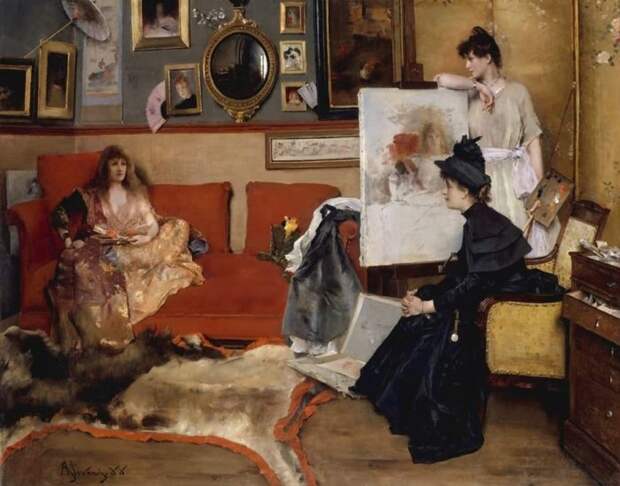 художник Альфред Стевенс (Alfred Stevens) картины - 03