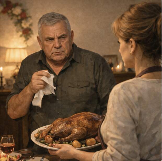 «Твое место у плиты», — бросил тесть, и в ту же секунду домашний очаг угас, оставив родных наедине с их высокомерием и пустыми тарелками.