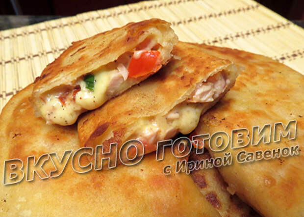 Лепешки заварные с куриной грудкой и твердым сыром - шаг 22
