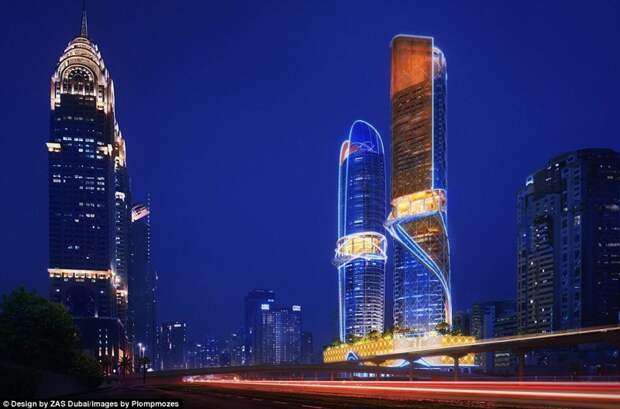 Эти башни создадут еще один аттракцион в Дубае, уже известном своими небоскребами и ошеломляющей расточительностью дубаи, лес, отель