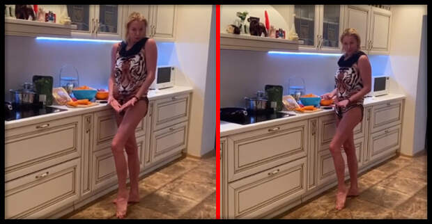 «Отрубите ей интернет» Волочкова в трусах на кухне потрясла своих подписчиков