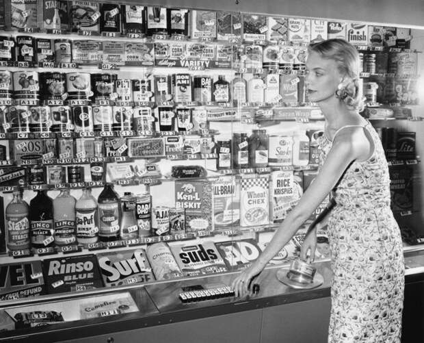 Магазин-автомат самообслуживания, 1956 год. история, ретро, фото