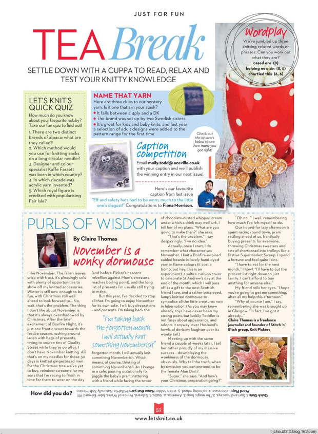 Lets Knit Single Issue №14 Nov 2014 - 紫苏 - 紫苏的博客