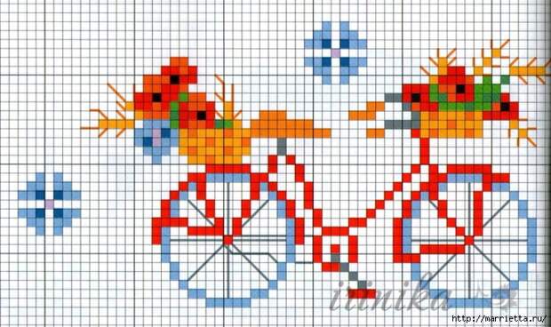 Вышиваем велосипед. Идеи со схемами (11) (700x415, 283Kb)
