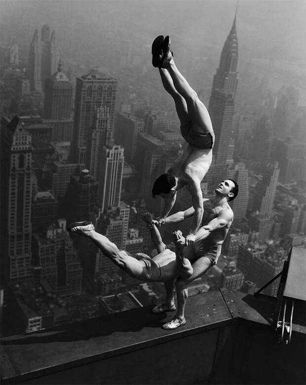 Acrobats Balance On Top Of The Empire State Building, 1934