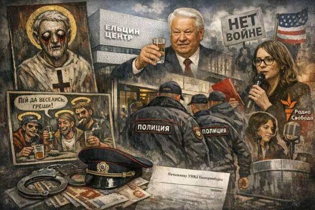 Скандал в Ельцин-центре: иконы с перевёрнутыми крестами и проверка полиции