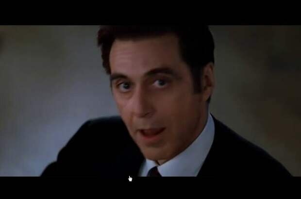 Аль Пачино – Джон Милтон, кадр из фильма «Адвокат дьявола», 1997 г. 