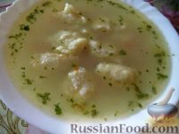 Фото к рецепту: Куриный супчик с клецками