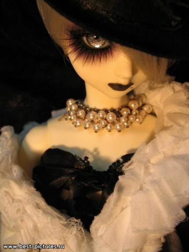 Dark doll. Vintage Gothic Doll.