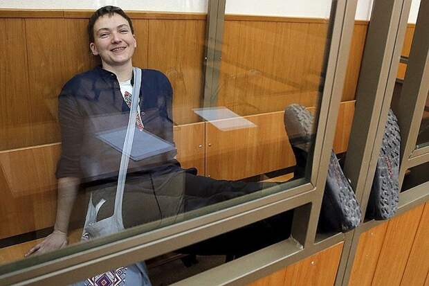 Надежда Савченко во время оглашения приговора