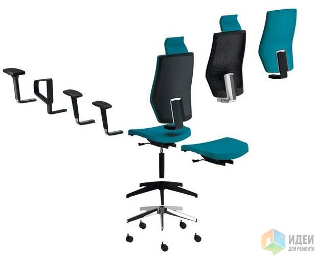 Варианты отделки  комплектации рабочего кресла, König + Neurath AG