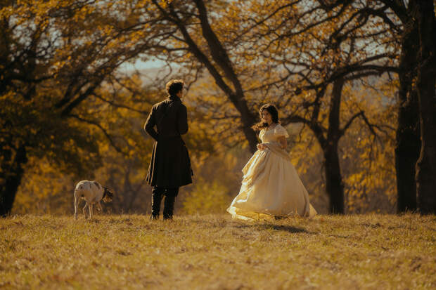 На съёмках фильма «Лермонтов»