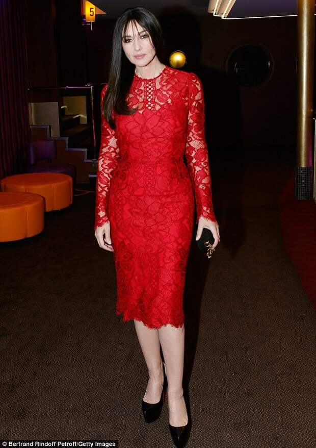 monica bellucci red dress
